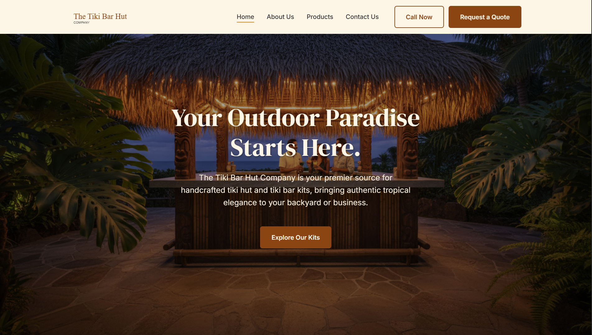 Tiki Bar Hut Company Redesign